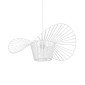 GloboStar® WIDOW 61465 Μοντέρνο Κρεμαστό Φωτιστικό Πλέγμα Μονόφωτο 1 x E27 IP20 Λευκό Σχοινί με Λευκό Σύρμα - Μ65 x Π65 x Υ25cm