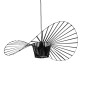GloboStar® WIDOW 61466 Μοντέρνο Κρεμαστό Φωτιστικό Πλέγμα Μονόφωτο 1 x E27 IP20 Μαύρο Σχοινί με Μαύρο Σύρμα - Μ80 x Π80 x Υ30cm