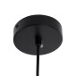 GloboStar® BELLISSIMO 61490 Μοντέρνο Κρεμαστό Φωτιστικό Μπάλα Μονόφωτο 1 x E27 IP20 Λευκό Γυαλί με Μαύρο Μέταλλο - Μ30 x Π30 x Υ52cm