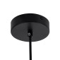 GloboStar® BELLISSIMO 61491 Μοντέρνο Κρεμαστό Φωτιστικό Μπάλα Μονόφωτο 1 x E27 IP20 Λευκό Γυαλί με Μαύρο Μέταλλο - Μ40 x Π40 x Υ62cm
