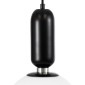 GloboStar® ESTETICO 61495 Μοντέρνο Κρεμαστό Φωτιστικό Μπάλα Μονόφωτο 1 x E27 IP20 Λευκό Γυαλί με Μαύρο Μέταλλο - Μ20 x Π20 x Υ38cm