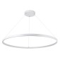 GloboStar® DIAMOND 61518 Κρεμαστό Φωτιστικό Δαχτυλίδι-Κύκλος LED CCT 75W 8400lm 360° AC 220-240V - Εναλλαγή Φωτισμού μέσω Τηλεχειριστηρίου All In One Ψυχρό 6000k+Φυσικό 4500k+Θερμό 2700k Dimmable Φ100cm - Λευκό - 3 Years Warranty