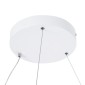 GloboStar® DIAMOND 61518 Κρεμαστό Φωτιστικό Δαχτυλίδι-Κύκλος LED CCT 75W 8400lm 360° AC 220-240V - Εναλλαγή Φωτισμού μέσω Τηλεχειριστηρίου All In One Ψυχρό 6000k+Φυσικό 4500k+Θερμό 2700k Dimmable Φ100cm - Λευκό - 3 Years Warranty