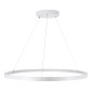 GloboStar® DIAMOND 61521 Κρεμαστό Φωτιστικό Δαχτυλίδι-Κύκλος LED CCT 67W 7504lm 360° AC 220-240V - Εναλλαγή Φωτισμού μέσω Τηλεχειριστηρίου All In One Ψυχρό 6000k+Φυσικό 4500k+Θερμό 2700k Dimmable Φ80cm - Λευκό - 3 Years Warranty