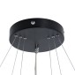 GloboStar® DIAMOND TRIO 61523-DECO Κρεμαστό Φωτιστικό Δαχτυλίδι-Κύκλος LED CCT 100W 11200lm 360° AC 220-240V - Εναλλαγή Φωτισμού μέσω Τηλεχειριστηρίου All In One Ψυχρό 6000k+Φυσικό 4500k+Θερμό 2700k Dimmable Φ25+40+60cm - Μαυρο - 3 Χρόνια Εγγύηση