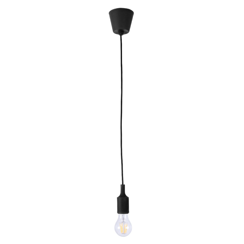 GLOBOSTAR® CABLITO 61552 Μοντέρνο Κρεμαστό Φωτιστικό Οροφής με Ντουί 1 x E27 AC 220-240V IP20 - Μαύρο - Μ4 x Π4 x Υ110cm