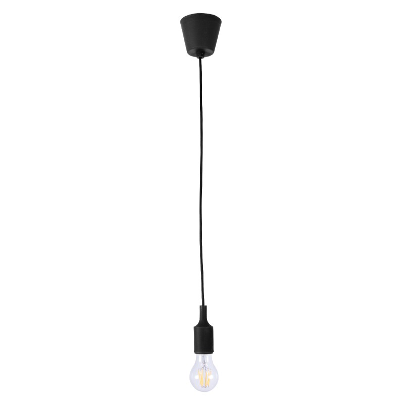 GLOBOSTAR® CABLITO 61552 Μοντέρνο Κρεμαστό Φωτιστικό Οροφής με Ντουί 1 x E27 AC 220-240V IP20 - Μαύρο - Μ4 x Π4 x Υ110cm