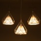 GloboStar® EIFFEL 61570 Vintage Κρεμαστό Φωτιστικό Ράγα Τρίφωτο 3 x E27 IP20 Λευκό Μέταλλο με Λευκό Ύφασμα - Μ68 x Π25 x Υ130cm