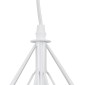 GloboStar® EIFFEL 61570 Vintage Κρεμαστό Φωτιστικό Ράγα Τρίφωτο 3 x E27 IP20 Λευκό Μέταλλο με Λευκό Ύφασμα - Μ68 x Π25 x Υ130cm