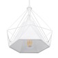 GloboStar® EIFFEL 61570 Vintage Κρεμαστό Φωτιστικό Ράγα Τρίφωτο 3 x E27 IP20 Λευκό Μέταλλο με Λευκό Ύφασμα - Μ68 x Π25 x Υ130cm