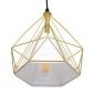 GloboStar® EIFFEL 61571 Vintage Κρεμαστό Φωτιστικό Ράγα Τρίφωτο 3 x E27 IP20 Χρυσό Μέταλλο με Λευκό Ύφασμα - Μ68 x Π25 x Υ130cm
