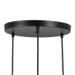 GloboStar® AVA 61572 Μοντέρνο Κρεμαστό Φωτιστικό Καμπάνα Τρίφωτο 3 x E27 IP20 Μαύρο Μέταλλο με Μπεζ Ξύλο - Μ35 x Π35 x Υ130cm