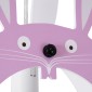 GloboStar® BUNNY 61577 Παιδικό Κρεμαστό Φωτιστικό Φιγούρα Μονόφωτο 1 x E27 IP20 Ροζ & Άσπρο Πλαστικό - Μ27.2 x Π15.5 x Υ40cm