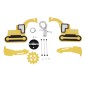 GloboStar® EXCAVATOR 61579 Παιδικό Κρεμαστό Φωτιστικό Φιγούρα Μονόφωτο 1 x E27 IP20 Κίτρινο & Μαύρο Πλαστικό - Μ45 x Π15.5 x Υ27cm