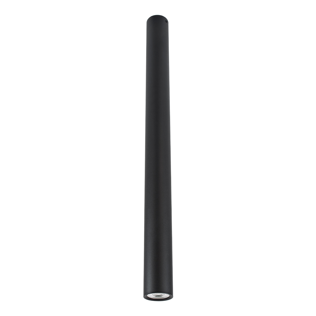 GloboStar® DUCT 61621 Επιφανειακό Στρόγγυλο Φωτιστικό Σποτ Αλουμινίου με Ντουί GU10 VDE Certified AC 220-240V IP44 Φ6 x Υ75cm - Μαύρο - 5 Years Warranty