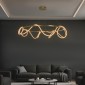 kelvo® GLOW 61661 Μοντέρνο Κρεμαστό Φωτιστικό Οροφής LED 100W 10000lm 360° AC 220-240V IP20 Ρυθμιζόμενο Λευκό CCT με Χειριστήριο από 2700K έως 6000K Dimmable - Lumileds SMD Chip - Χρυσό Πλατίνα & Λευκό Νήμα - Μ150 x Π150 x Υ100cm - 3 Χρόνια Εγγύηση