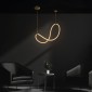 kelvo® GLOW 61667 Μοντέρνο Κρεμαστό Φωτιστικό Οροφής LED 34W 3400lm 360° AC 220-240V IP20 Ρυθμιζόμενο Λευκό CCT με Χειριστήριο από 2700K έως 6000K Dimmable - Lumileds SMD Chip - Χρυσό Πλατίνα & Λευκό Νήμα - Μ120 x Π120 x Υ60cm - 3 Χρόνια Εγγύηση