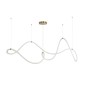 kelvo® GLOW 61668 Μοντέρνο Κρεμαστό Φωτιστικό Οροφής LED 65W 6500lm 360° AC 220-240V IP20 Ρυθμιζόμενο Λευκό CCT με Χειριστήριο από 2700K έως 6000K Dimmable - Lumileds SMD Chip - Χρυσό Πλατίνα & Λευκό Νήμα - Μ150 x Π150 x Υ80cm - 3 Χρόνια Εγγύηση