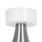 GloboStar® DOLLY 76468 Μοντέρνο Επιτραπέζιο Φωτιστικό Πορτατίφ LED 1.5W 105lm 120° DC 5V Επαναφορτιζόμενο με Μπαταρία Li-ion 1800mAh - Διακόπτη Αφής με 3 Εναλλαγές Φωτισμού CCT Θερμό - Φυσικό - Ψυχρό 1500K - 4500K - 6000K Dimmable - D9 x 21cm - Ασημί