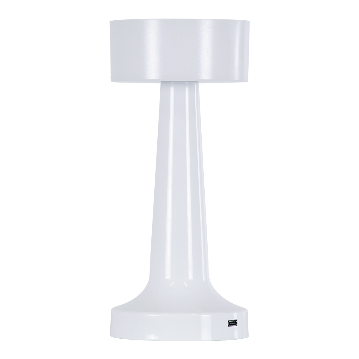 GloboStar® NANNA 76471 Μοντέρνο Επιτραπέζιο Φωτιστικό Πορτατίφ LED 1.5W 105lm 120° DC 5V Επαναφορτιζόμενο με Μπαταρία Li-ion 1800mAh - Διακόπτη Αφής με 3 Εναλλαγές Φωτισμού CCT Θερμό - Φυσικό - Ψυχρό 1500K - 4500K - 6000K Dimmable - D9 x 21cm - Λευκό