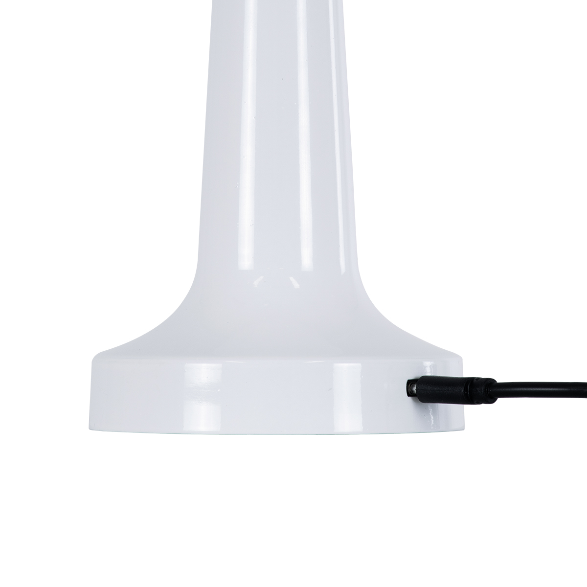 GloboStar® NANNA 76471 Μοντέρνο Επιτραπέζιο Φωτιστικό Πορτατίφ LED 1.5W 105lm 120° DC 5V Επαναφορτιζόμενο με Μπαταρία Li-ion 1800mAh - Διακόπτη Αφής με 3 Εναλλαγές Φωτισμού CCT Θερμό - Φυσικό - Ψυχρό 1500K - 4500K - 6000K Dimmable - D9 x 21cm - Λευκό