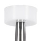 GloboStar® NANNA 76473 Μοντέρνο Επιτραπέζιο Φωτιστικό Πορτατίφ LED 1.5W 105lm 120° DC 5V Επαναφορτιζόμενο με Μπαταρία Li-ion 1800mAh - Διακόπτη Αφής με 3 Εναλλαγές Φωτισμού CCT Θερμό - Φυσικό - Ψυχρό 1500K - 4500K - 6000K Dimmable - D9 x 21cm - Ασημί