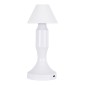 GloboStar® LUNNA 76476 Μοντέρνο Επιτραπέζιο Φωτιστικό Πορτατίφ LED 1.5W 105lm 120° DC 5V Επαναφορτιζόμενο με Μπαταρία Li-ion 1800mAh - Διακόπτη Αφής με 3 Εναλλαγές Φωτισμού CCT Θερμό - Φυσικό - Ψυχρό 1500K - 4500K - 6000K Dimmable - D9 x 23cm - Λευκό