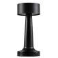 GloboStar® BELLA 76503 Μοντέρνο Επιτραπέζιο Φωτιστικό Πορτατίφ LED 1.5W 105lm 120° DC 5V Επαναφορτιζόμενο με Μπαταρία Li-ion 1800mAh - Διακόπτη Αφής με 3 Εντάσεις Φωτισμού Θερμό Λευκό 2700K Dimmable - Φ9 x 21cm - Μαύρο