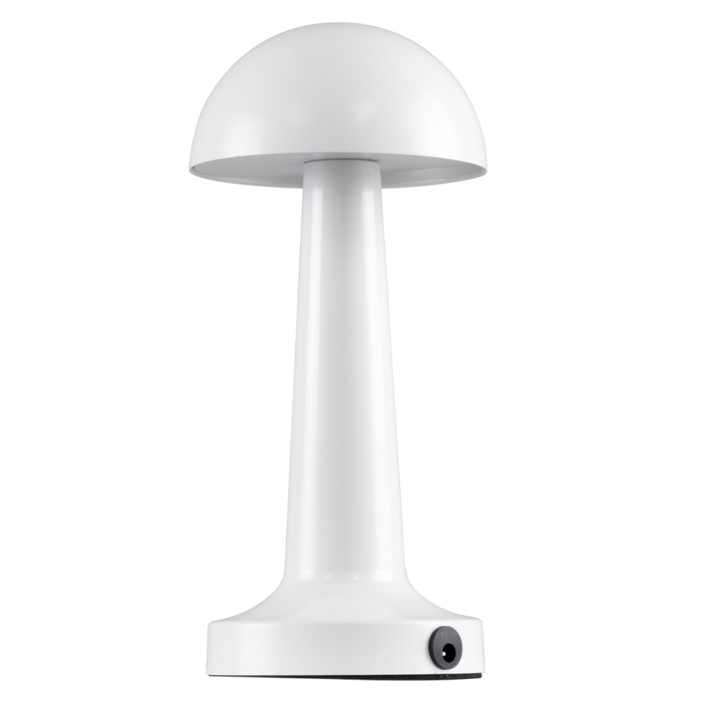 GloboStar® COCO 76508 Επαναφορτιζόμενο Επιτραπέζιο Φωτιστικό Πορτατίφ LED 1.5W 105lm 120° DC 5V IP44 Θερμό Λευκό 2700K Dimmable Λευκό Αλουμίνιο - Μ10 x Π10 x Υ22cm - 2 Xρόνια Εγγύηση