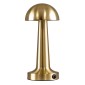 GloboStar® COCO 76512 Μοντέρνο Επιτραπέζιο Φωτιστικό Πορτατίφ LED 1.5W 105lm 120° DC 5V Επαναφορτιζόμενο με Μπαταρία Li-ion 1800mAh - Διακόπτη Αφής με 3 Εντάσεις Φωτισμού Θερμό Λευκό 2700K Dimmable - Φ10 x 22cm - Χρυσό
