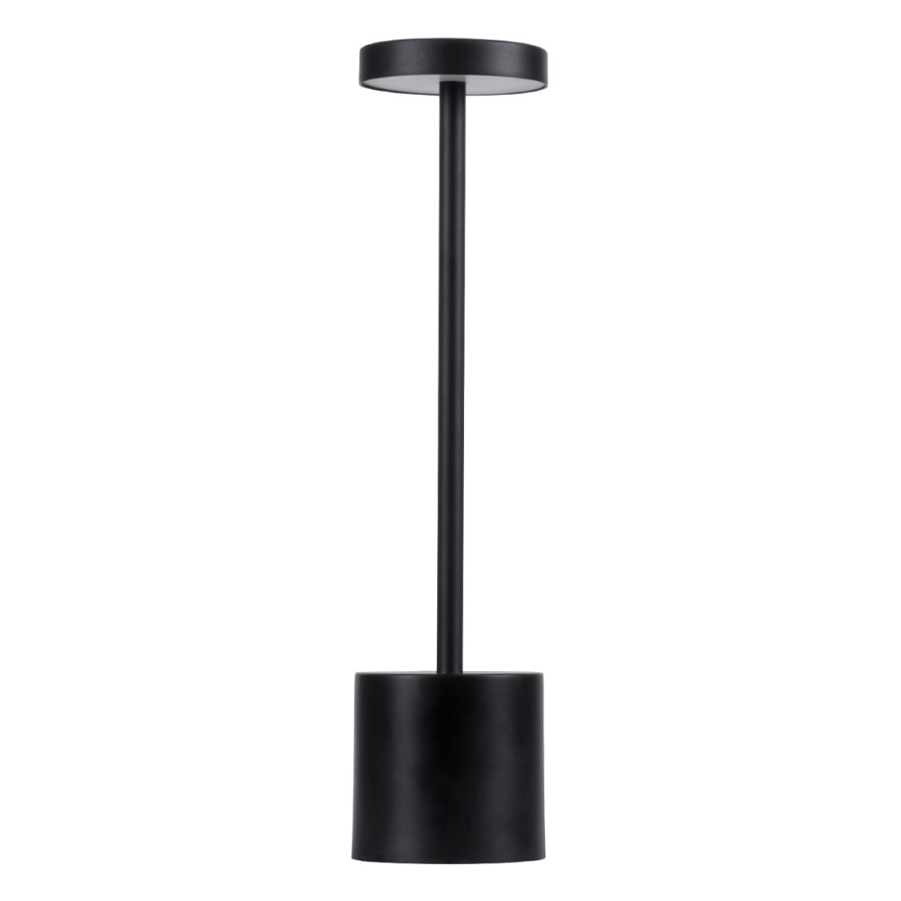 GloboStar® JOJO 76520 Επαναφορτιζόμενο Επιτραπέζιο Φωτιστικό Πορτατίφ LED 1.5W 105lm 120° DC 5V IP44 CCT Ultra Θερμό 1500K - Φυσικό Λευκό 4500K - Ψυχρό Λευκό 6000K Dimmable Μαύρο Αλουμίνιο - Μ8 x Π8 x Υ34cm - 2 Χρόνια Εγγύηση