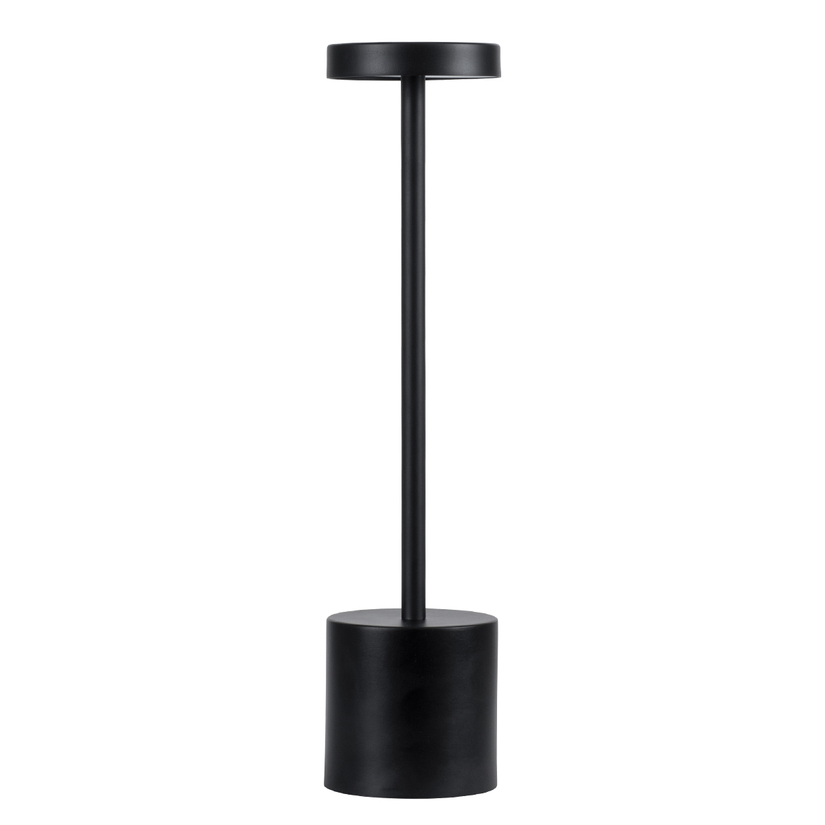 GloboStar® JOJO 76520 Μοντέρνο Επιτραπέζιο Φωτιστικό Πορτατίφ LED 1.5W 105lm 120° DC 5V Επαναφορτιζόμενο με Μπαταρία Li-ion 1800mAh - Διακόπτη Αφής με 3 Εναλλαγές Φωτισμού CCT Θερμό - Φυσικό - Ψυχρό 1500K - 4500K - 6000K Dimmable - D8 x H34cm - Μαύρο