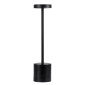 GloboStar® JOJO 76520 Μοντέρνο Επιτραπέζιο Φωτιστικό Πορτατίφ LED 1.5W 105lm 120° DC 5V Επαναφορτιζόμενο με Μπαταρία Li-ion 1800mAh - Διακόπτη Αφής με 3 Εναλλαγές Φωτισμού CCT Θερμό - Φυσικό - Ψυχρό 1500K - 4500K - 6000K Dimmable - D8 x H34cm - Μαύρο