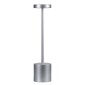 GloboStar® JOJO 76521 Μοντέρνο Επιτραπέζιο Φωτιστικό Πορτατίφ LED 1.5W 105lm 120° DC 5V Επαναφορτιζόμενο με Μπαταρία Li-ion 1800mAh - Διακόπτη Αφής με 3 Εναλλαγές Φωτισμού CCT Θερμό - Φυσικό - Ψυχρό 1500K - 4500K - 6000K Dimmable - D8 x H34cm - Ασημί