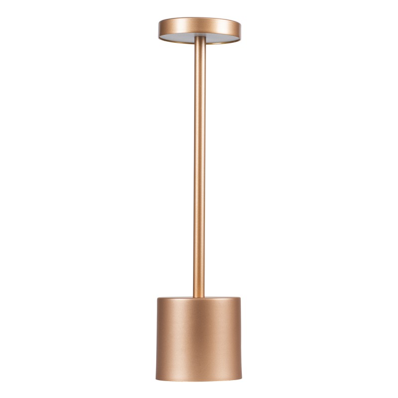 GloboStar® JOJO 76522 Επαναφορτιζόμενο Επιτραπέζιο Φωτιστικό Πορτατίφ LED 1.5W 105lm 120° DC 5V IP44 CCT Ultra Θερμό 1500K - Φυσικό Λευκό 4500K - Ψυχρό Λευκό 6000K Dimmable Χάλκινο Αλουμίνιο - Μ8 x Π8 x Υ34cm - 2 Χρόνια Εγγύηση