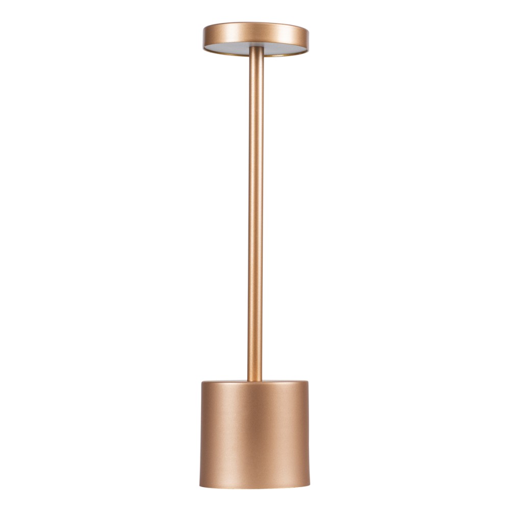 GloboStar® JOJO 76522 Επαναφορτιζόμενο Επιτραπέζιο Φωτιστικό Πορτατίφ LED 1.5W 105lm 120° DC 5V IP44 CCT Ultra Θερμό 1500K - Φυσικό Λευκό 4500K - Ψυχρό Λευκό 6000K Dimmable Χάλκινο Αλουμίνιο - Μ8 x Π8 x Υ34cm - 2 Χρόνια Εγγύηση