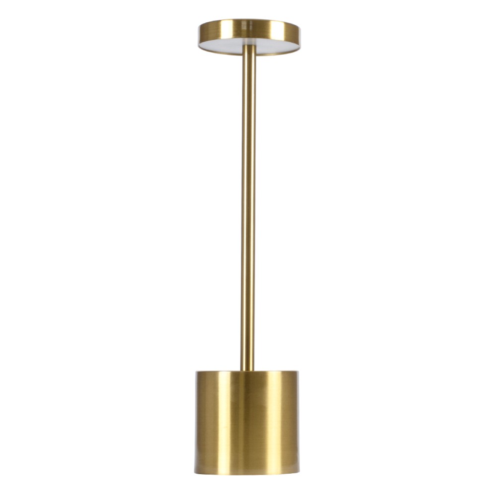 GloboStar® JOJO 76523 Επαναφορτιζόμενο Επιτραπέζιο Φωτιστικό Πορτατίφ LED 1.5W 105lm 120° DC 5V IP44 CCT Ultra Θερμό 1500K - Φυσικό Λευκό 4500K - Ψυχρό Λευκό 6000K Dimmable Χρυσό Αλουμίνιο - Μ8 x Π8 x Υ34cm - 2 Χρόνια Εγγύηση