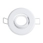 GloboStar® DELTA 77800 Χωνευτό Κινούμενο Στρόγγυλο Σποτ Οροφής για Λάμπα MR11 με Βάση GU5.3 ή GU10 - IP20 - Μεταλλικό - Φ70 x Υ21mm - Λευκό - 5 Χρόνια Εγγύηση