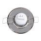 GloboStar® DELTA 77802 Χωνευτό Κινούμενο Στρόγγυλο Σποτ Οροφής για Λάμπα MR11 με Βάση GU5.3 ή GU10 - IP20 - Μεταλλικό - Φ70 x Υ21mm - Νίκελ Ματ - 5 Χρόνια Εγγύηση