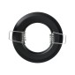 GloboStar® DELTA 77808 Χωνευτό Στρόγγυλο Σποτ Οροφής για Λάμπα MR16 με Βάση GU5.3 ή GU10 - IP20 - Μεταλλικό - Φ83 x Υ31mm - Μαύρο - 5 Χρόνια Εγγύηση
