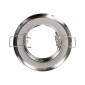 GloboStar® DELTA 77809 Χωνευτό Στρόγγυλο Σποτ Οροφής για Λάμπα MR16 με Βάση GU5.3 ή GU10 - IP20 - Μεταλλικό - Φ83 x Υ31mm - Νίκελ Ματ - 5 Χρόνια Εγγύηση