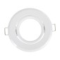 GloboStar® DELTA 77814 Χωνευτό Κινούμενο Στρόγγυλο Σποτ Οροφής για Λάμπα MR16 με Βάση GU5.3 ή GU10 - IP20 - Μεταλλικό - Φ92 x Υ28mm - Λευκό - 5 Χρόνια Εγγύηση