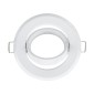 GloboStar® DELTA 77814 Χωνευτό Κινούμενο Στρόγγυλο Σποτ Οροφής για Λάμπα MR16 με Βάση GU5.3 ή GU10 - IP20 - Μεταλλικό - Φ92 x Υ28mm - Λευκό - 5 Χρόνια Εγγύηση