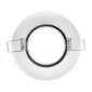 GloboStar® DELTA 77814 Χωνευτό Κινούμενο Στρόγγυλο Σποτ Οροφής για Λάμπα MR16 με Βάση GU5.3 ή GU10 - IP20 - Μεταλλικό - Φ92 x Υ28mm - Λευκό - 5 Χρόνια Εγγύηση