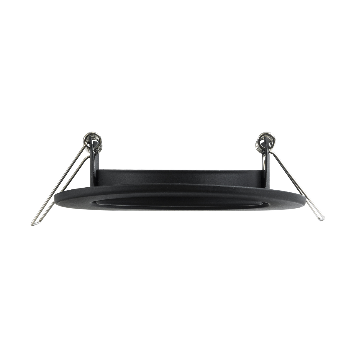 GloboStar® DELTA 77815 Χωνευτό Κινούμενο Στρόγγυλο Σποτ Οροφής για Λάμπα MR16 με Βάση GU5.3 ή GU10 - IP20 - Μεταλλικό - Φ92 x Υ28mm- Μαύρο - 5 Χρόνια Εγγύηση