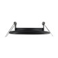 GloboStar® DELTA 77815 Χωνευτό Κινούμενο Στρόγγυλο Σποτ Οροφής για Λάμπα MR16 με Βάση GU5.3 ή GU10 - IP20 - Μεταλλικό - Φ92 x Υ28mm- Μαύρο - 5 Χρόνια Εγγύηση