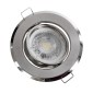 GloboStar® DELTA 77816 Χωνευτό Κινούμενο Στρόγγυλο Σποτ Οροφής για Λάμπα MR16 με Βάση GU5.3 ή GU10 - IP20 - Μεταλλικό - Φ92 x Υ28mm - Νίκελ Ματ - 5 Χρόνια Εγγύηση