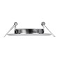 GloboStar® DELTA 77817 Χωνευτό Κινούμενο Στρόγγυλο Σποτ Οροφής για Λάμπα MR16 με Βάση GU5.3 ή GU10 - IP20 - Μεταλλικό - Φ92 x Υ28mm - Χρώμιο Νίκελ - 5 Χρόνια Εγγύηση