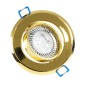 GloboStar® DELTA 77818 Χωνευτό Κινούμενο Στρόγγυλο Σποτ Οροφής για Λάμπα MR16 με Βάση GU5.3 ή GU10 - IP20 - Μεταλλικό - Φ92 x Υ28mm - Χρυσό Πλατίνα - 5 Χρόνια Εγγύηση