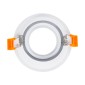 GloboStar® ALPHA 77830 Χωνευτό Κινούμενο Στρόγγυλο Σποτ Οροφής για Λάμπα MR16/GU10 - IP20 - Χυτό Αλουμίνιο - Φ9.4 x Υ4.2cm - Λευκό - 5 Χρόνια Εγγύηση